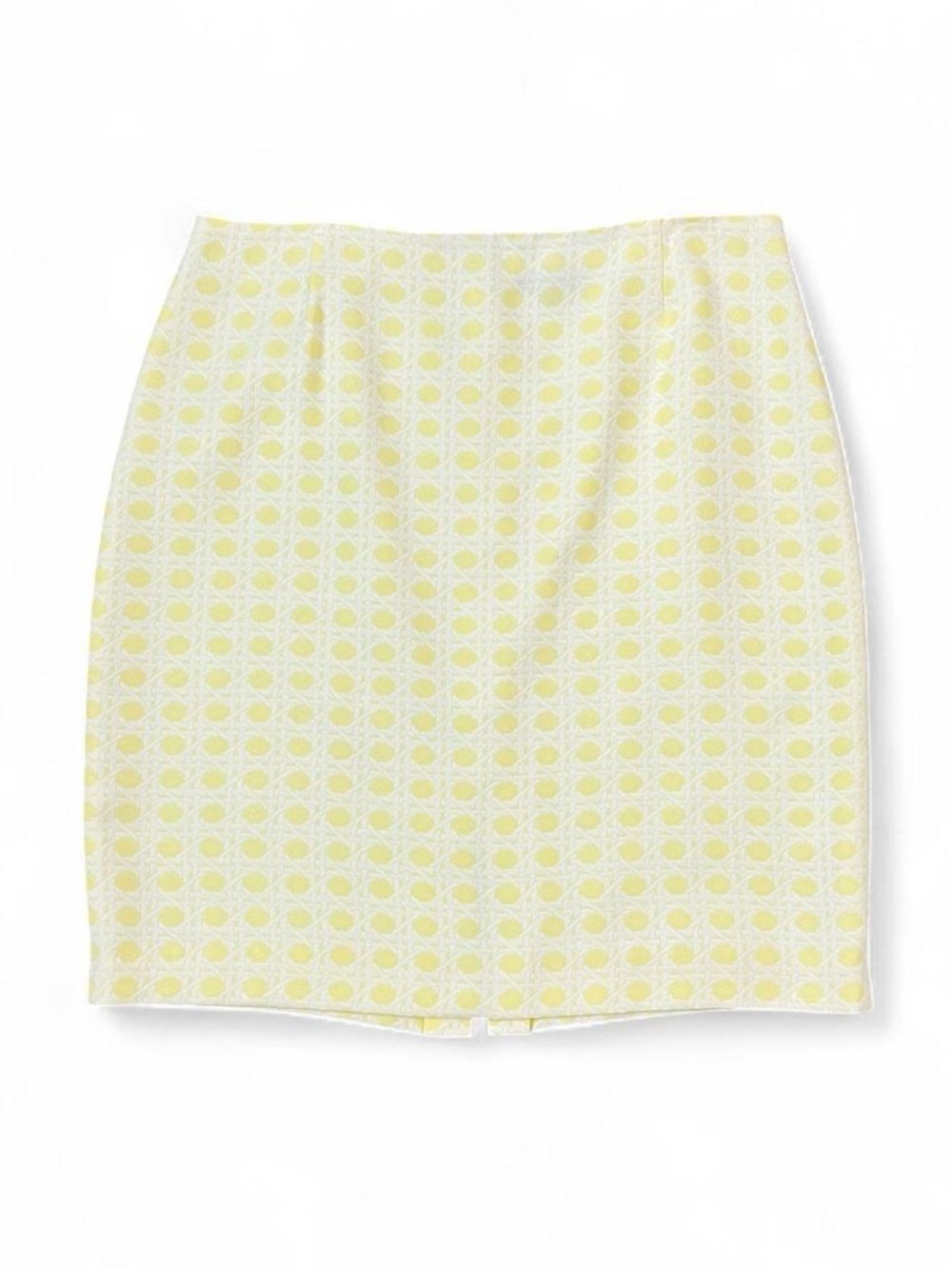 Alex Marie Yellow Patterned Pencil Skirt Size 14